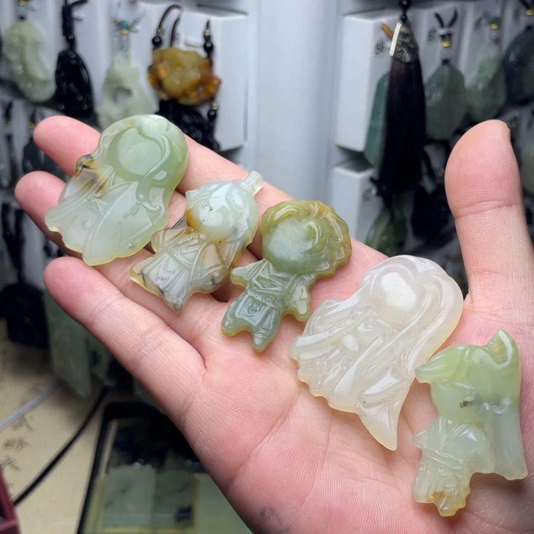 岫玉未镶嵌吊坠可以挑选（五选一）