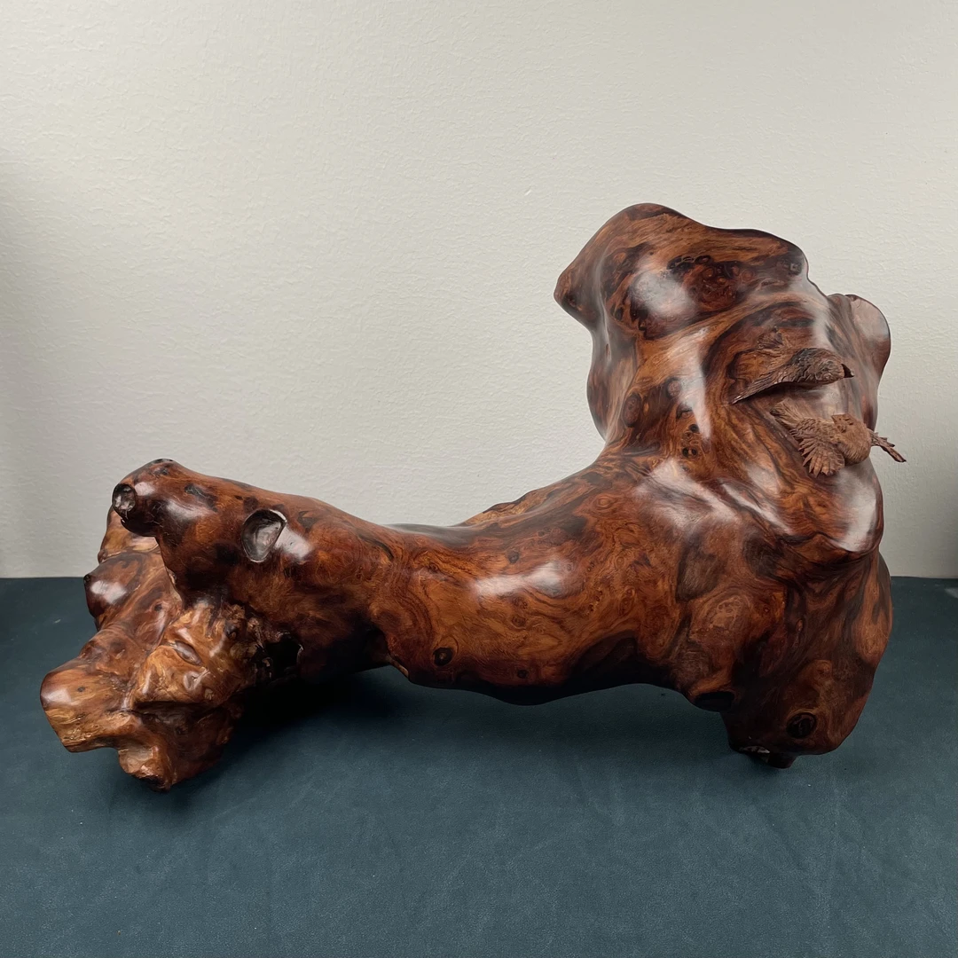 海南黄花梨老料瘤疤随形摆件可以定制3串2.0留疤手串