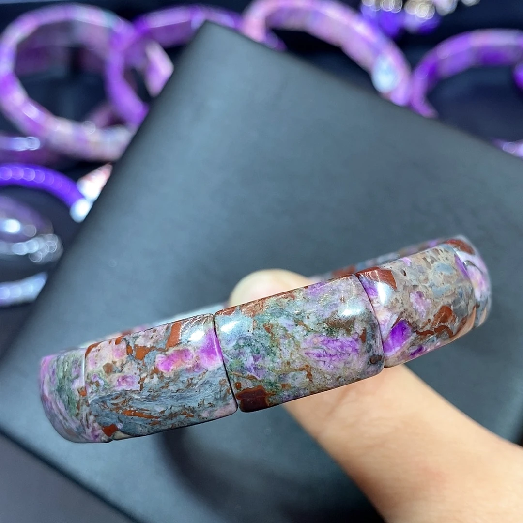 苏纪石（舒俱来）未镶嵌南非舒俱来泥地镯排