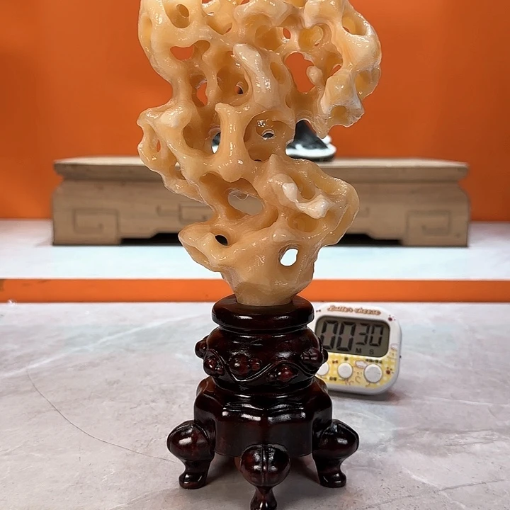 心***然奇石茶宠鱼缸文房摆件