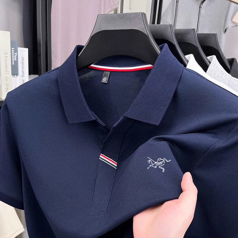 始祖刺绣鸟官方正品新款翻领短袖t恤男青年时尚休闲polo衫