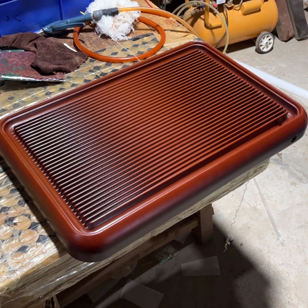 坤***哥电木茶盘土豪金龙纹6厚