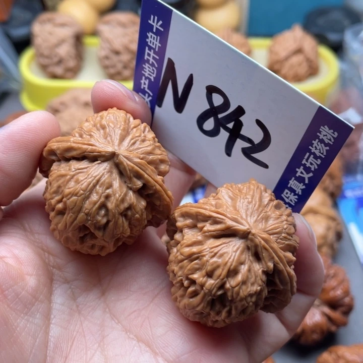 把件文玩核桃白狮子36尺