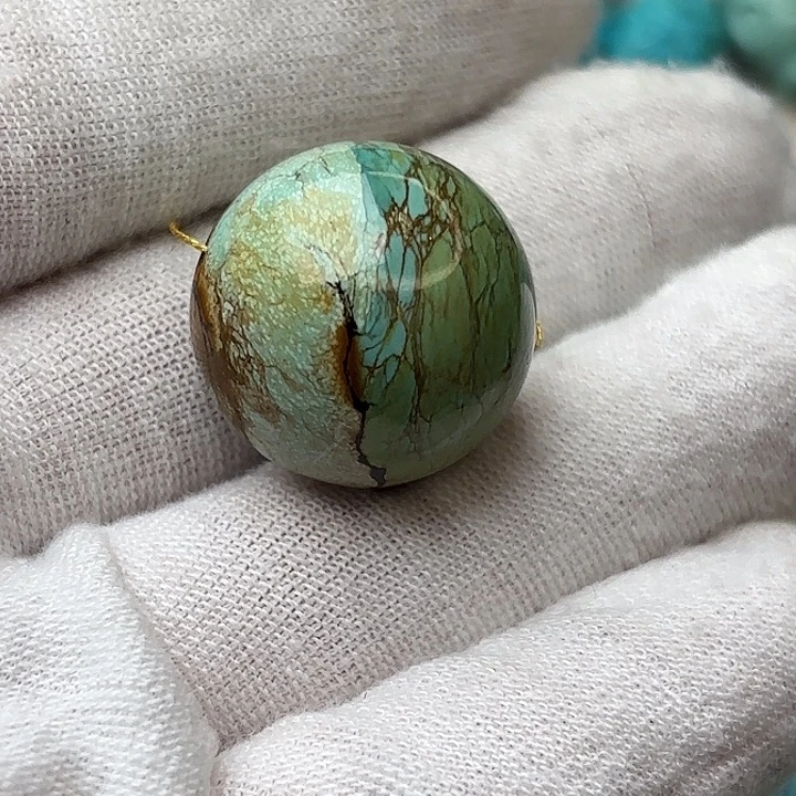 绿松石未镶嵌颈饰烟雨江南20.4mm
