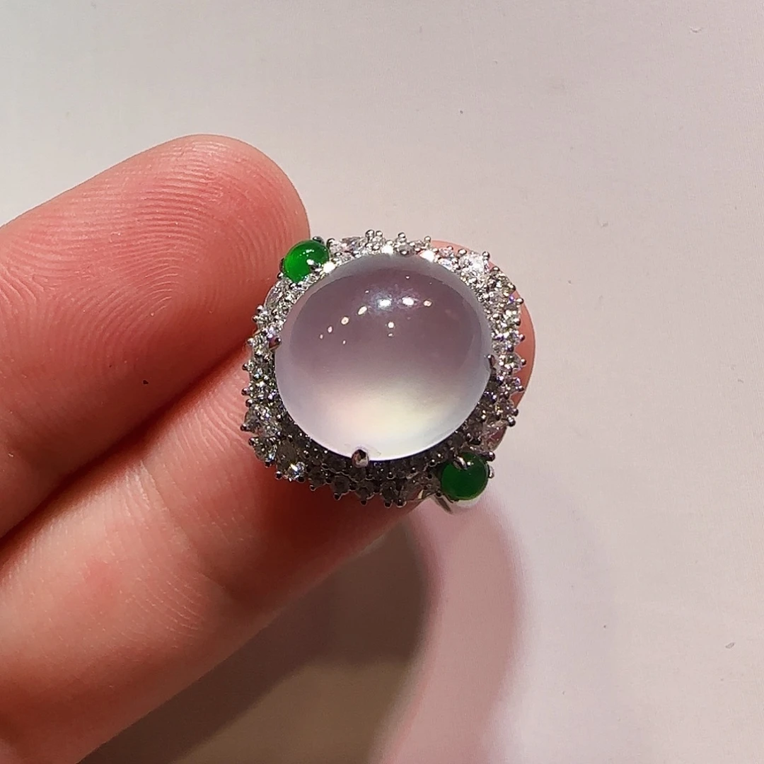 翡翠18K金镶嵌戒指戒指