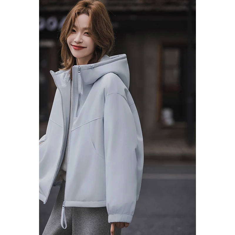 小谷粒北海道羽绒服冲锋衣面料+新国标90白鸭绒 保暖显白