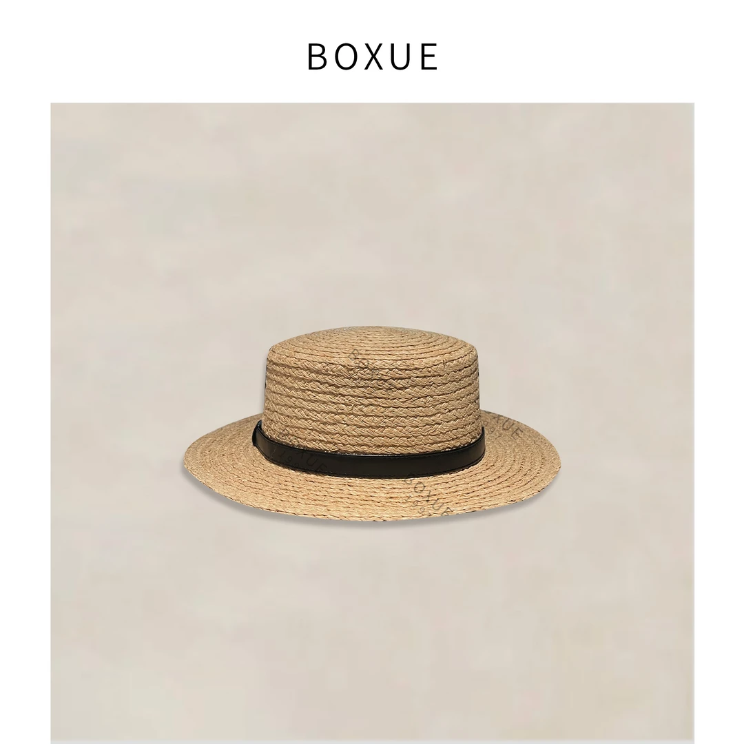 BOXUE 时尚百搭编织女士经典草帽 帽子#250319S1232