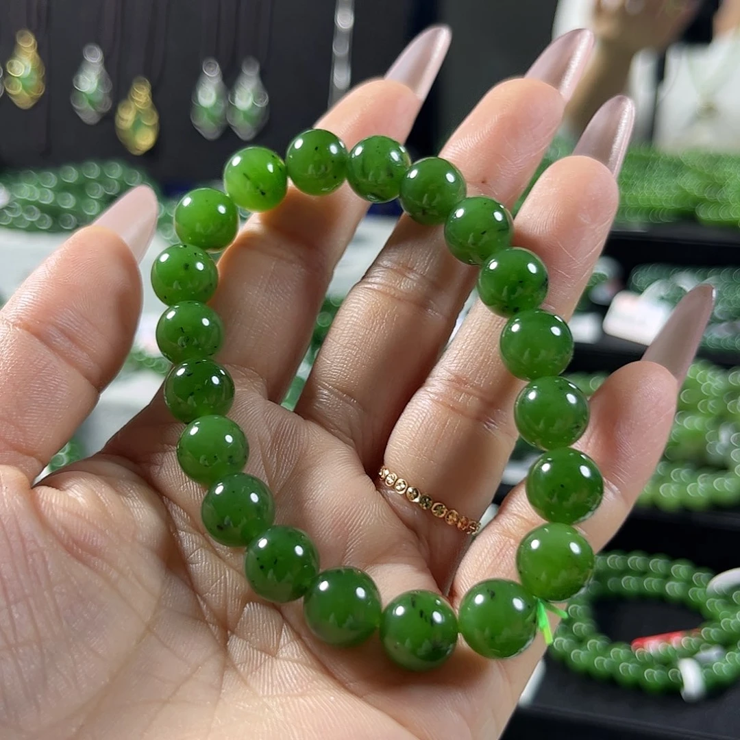 未镶嵌和田玉（碧玉）手链9.5