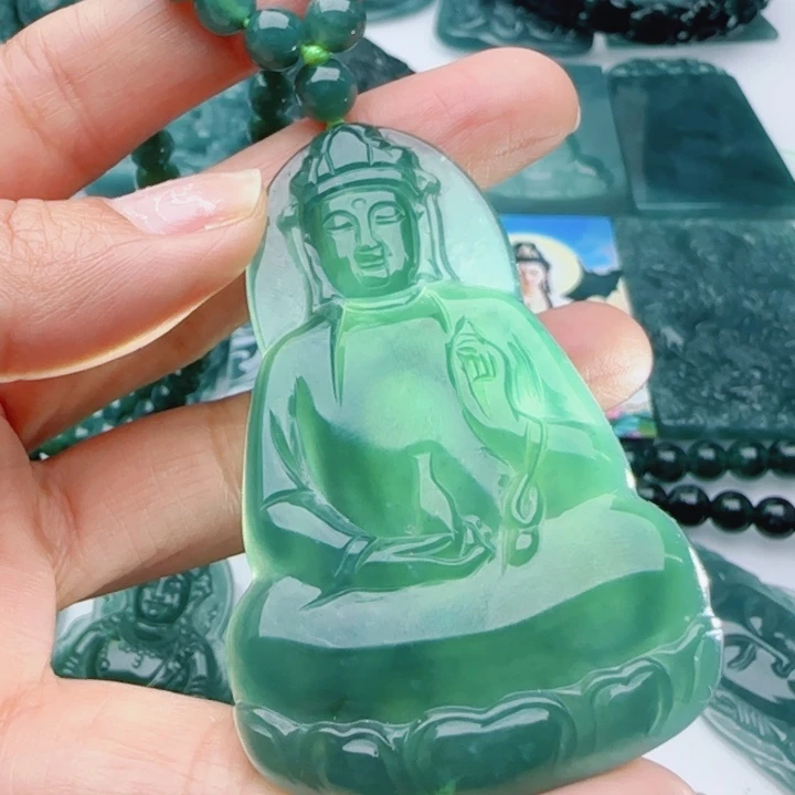 翡翠未镶嵌颈饰多样性发货天然A货翡翠