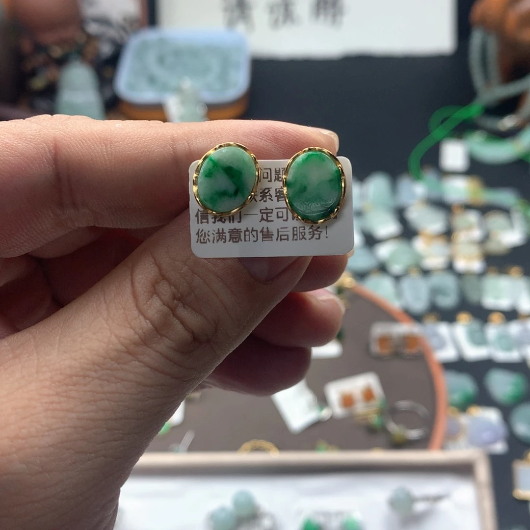 颈饰银S925镶嵌翡翠