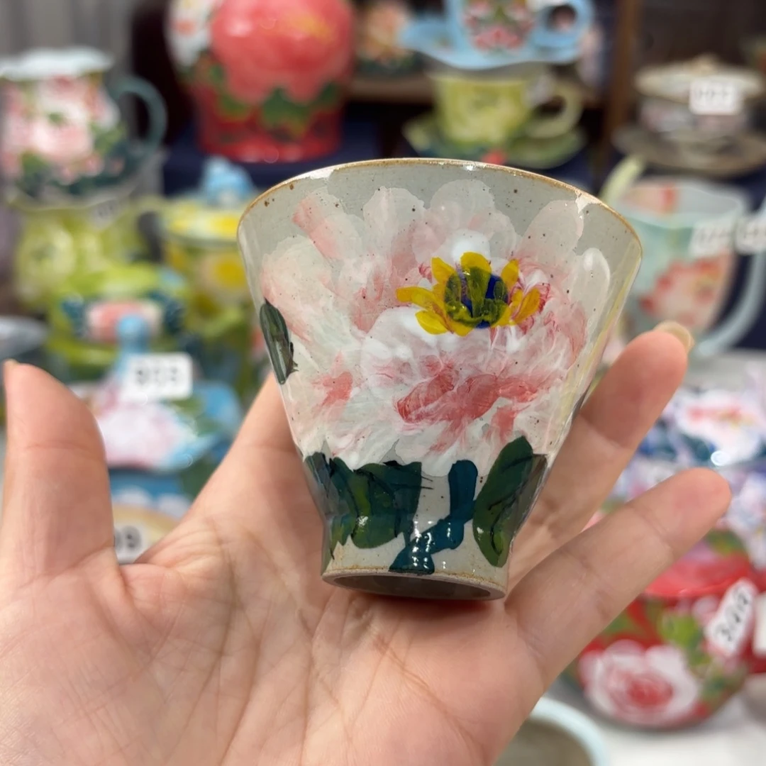 瓷片景德镇手绘高温釉下彩陶瓷茶具