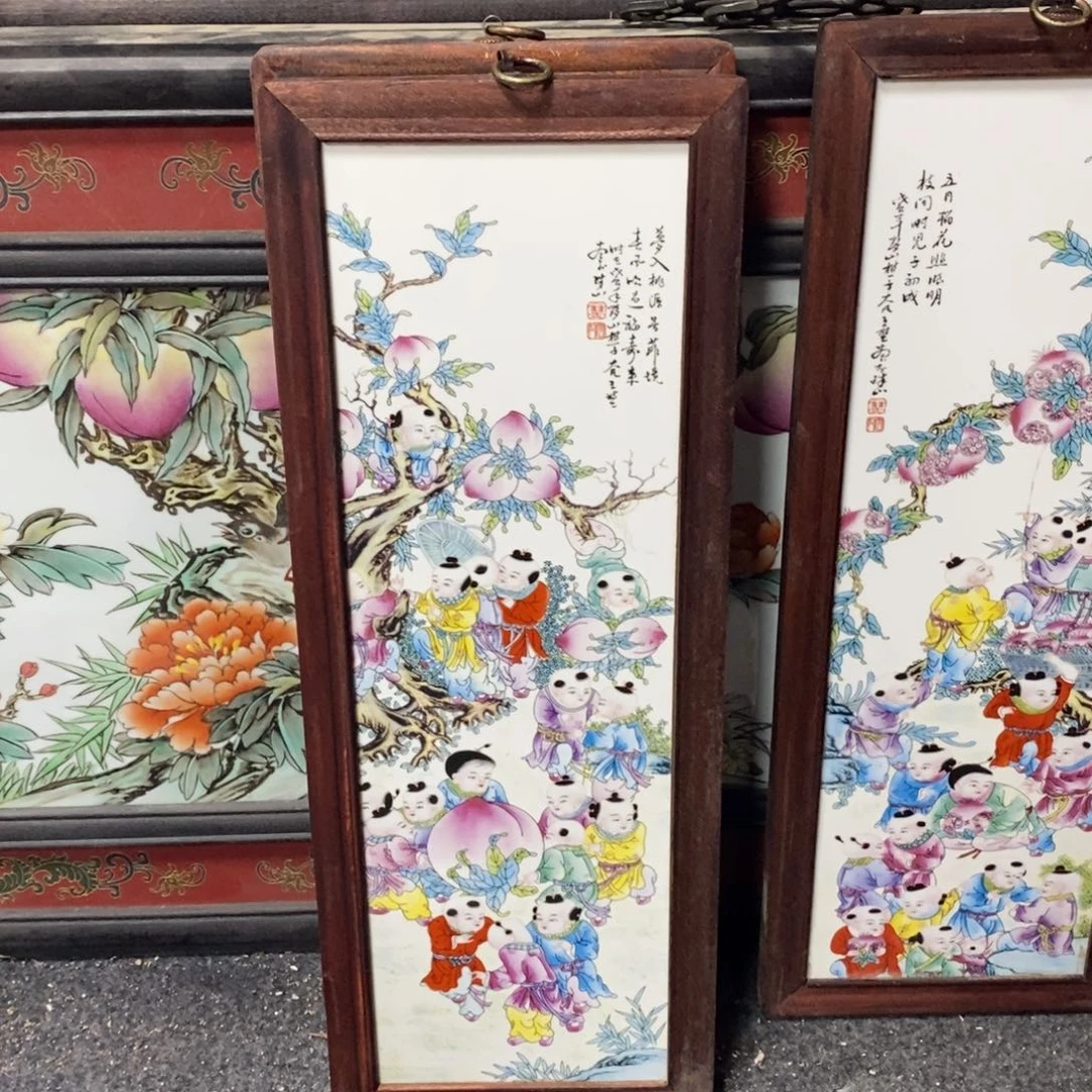 瓷片景德镇瓷板画柴窑烧制