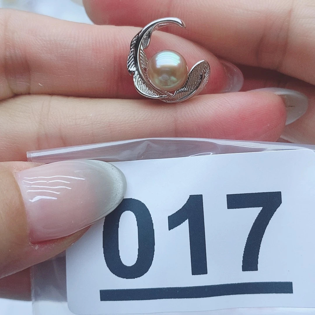 戒指银S925镶嵌淡水珍珠017