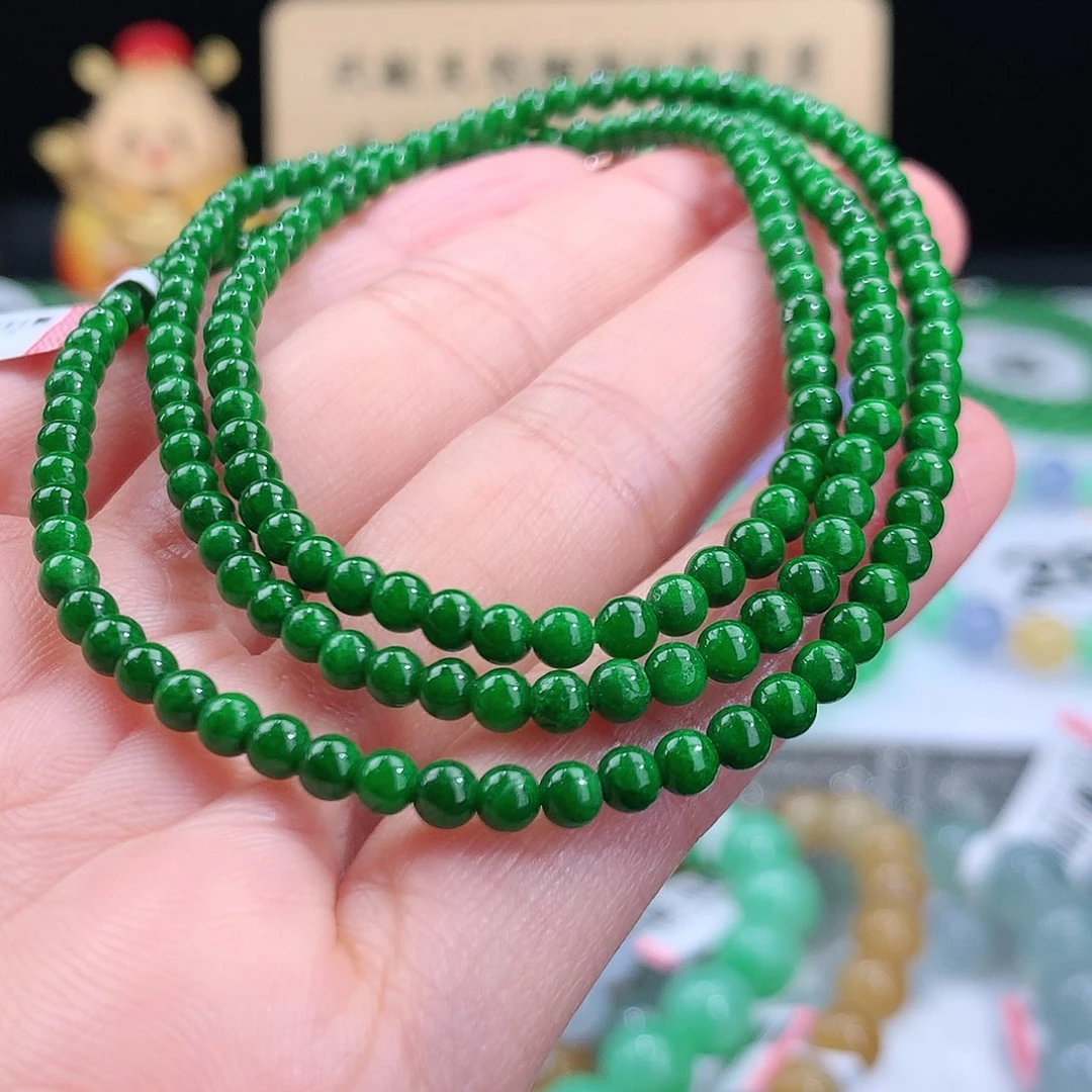 翡翠手链未镶嵌卡3.6mm