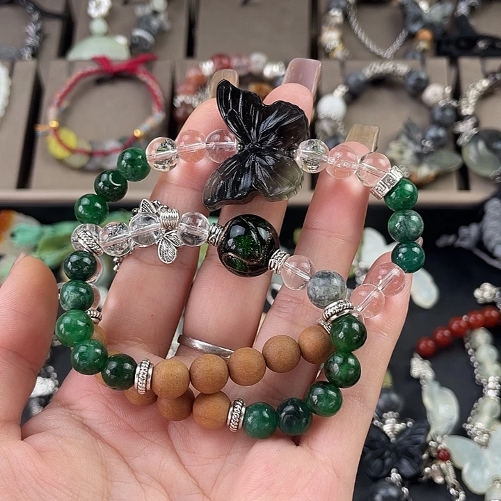 合金蛇纹石玉颈饰