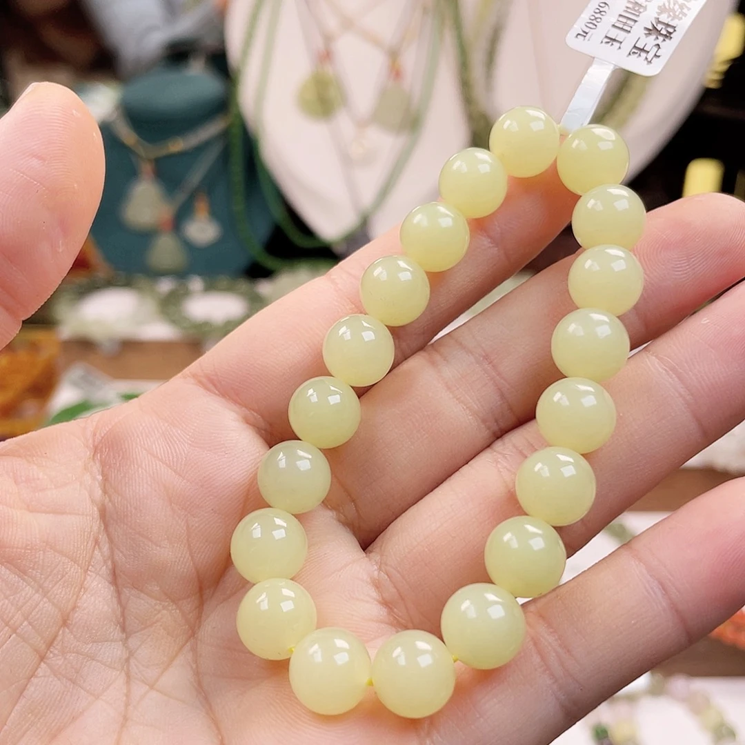 和田玉手链未镶嵌10