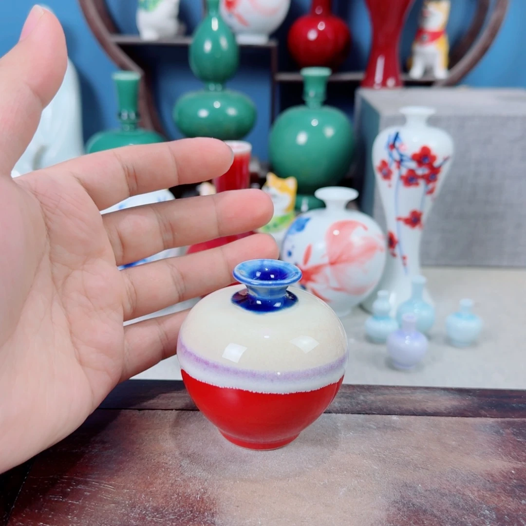 陶瓷手工小花器摆件