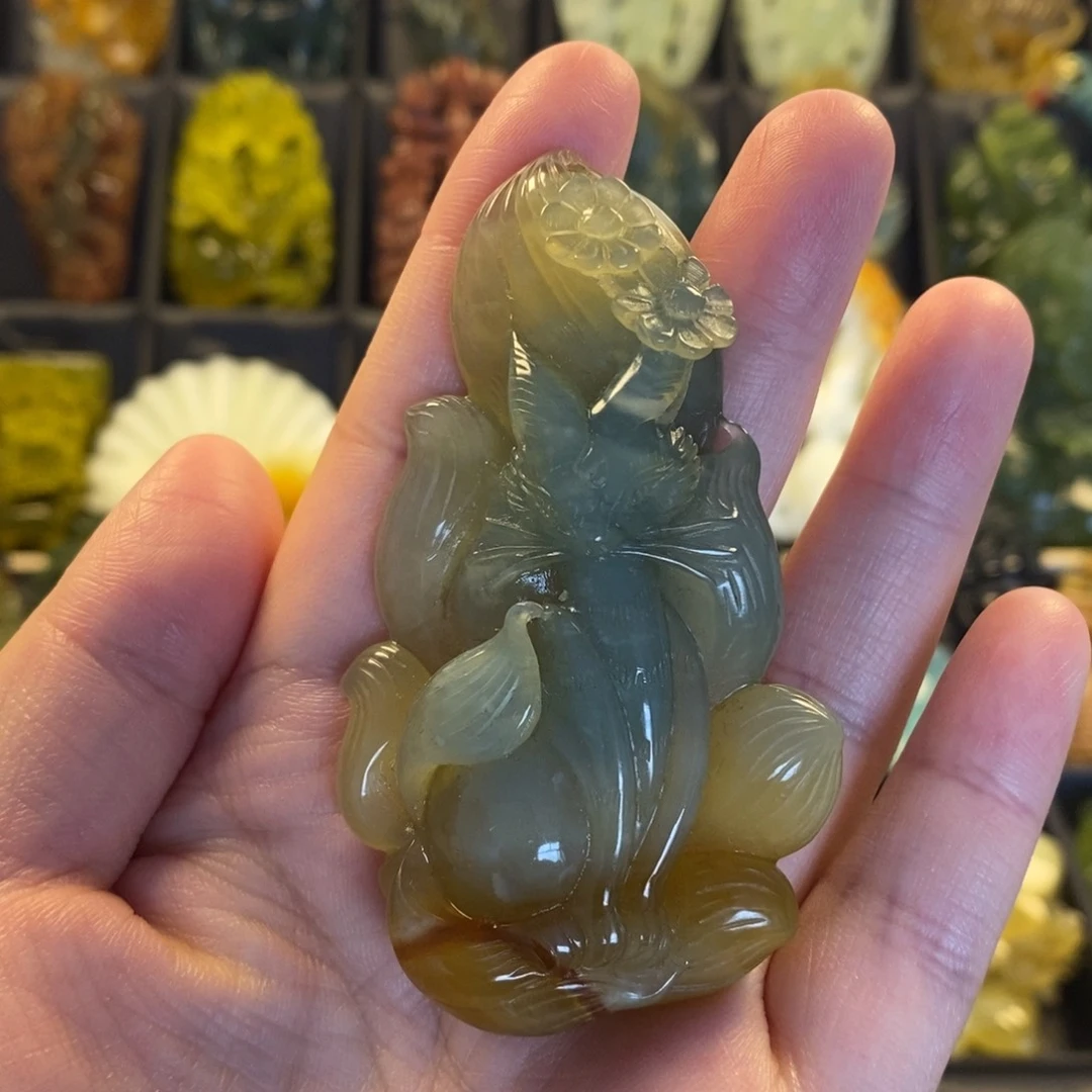 蛇纹石玉合金颈饰