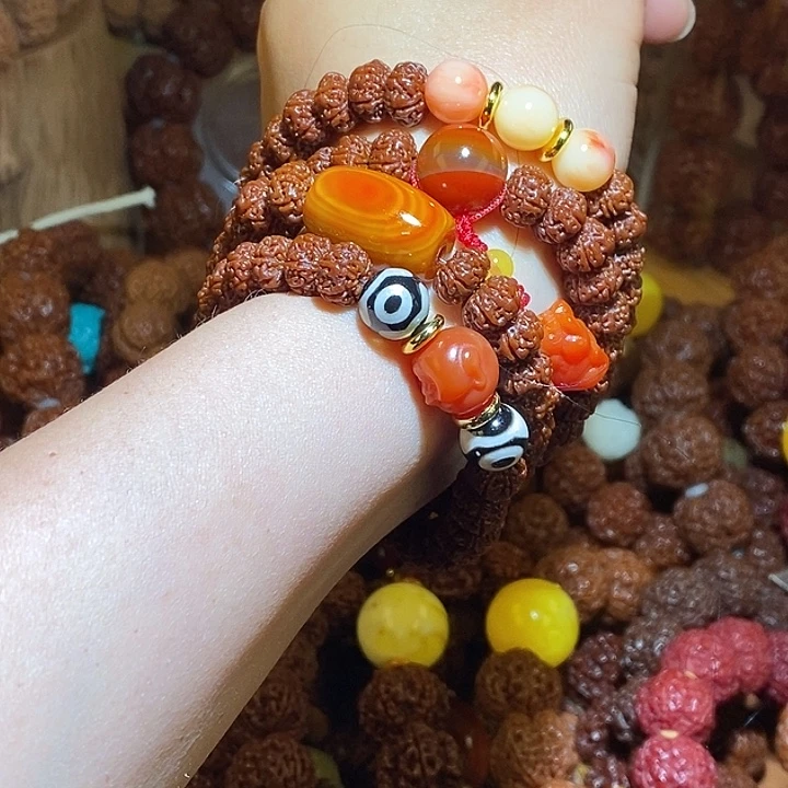 金刚菩提吊坠106玉华108颗原创一物