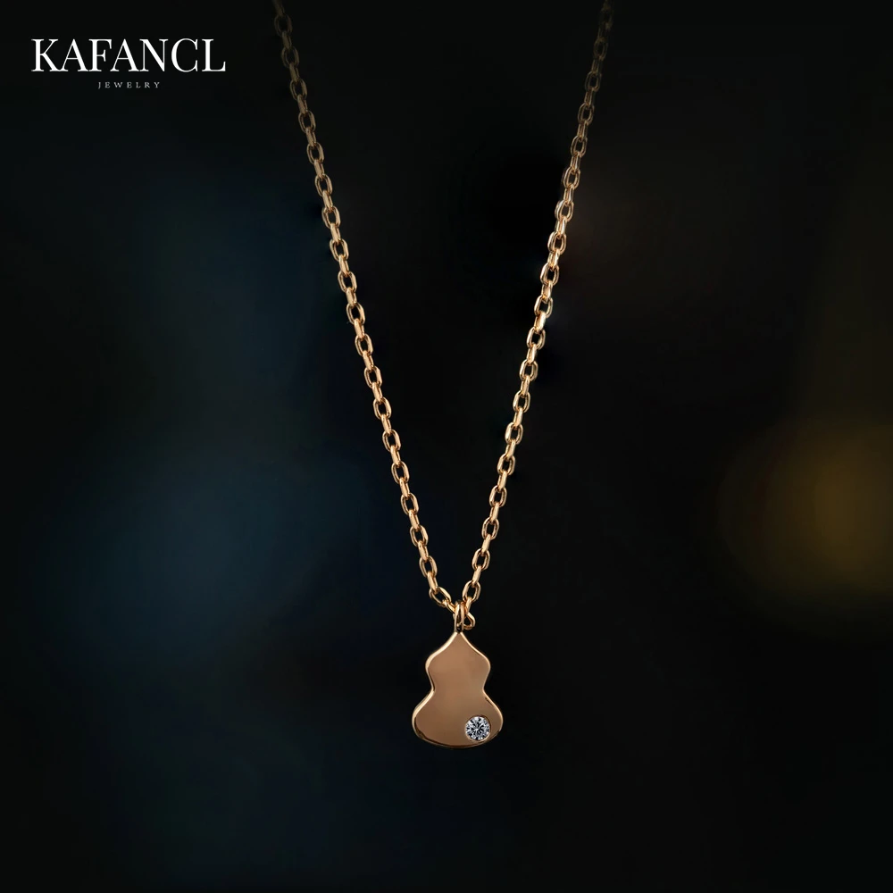 红楼 链子925银 镀K金 葫芦项链轻奢锁骨链   ZR-B526