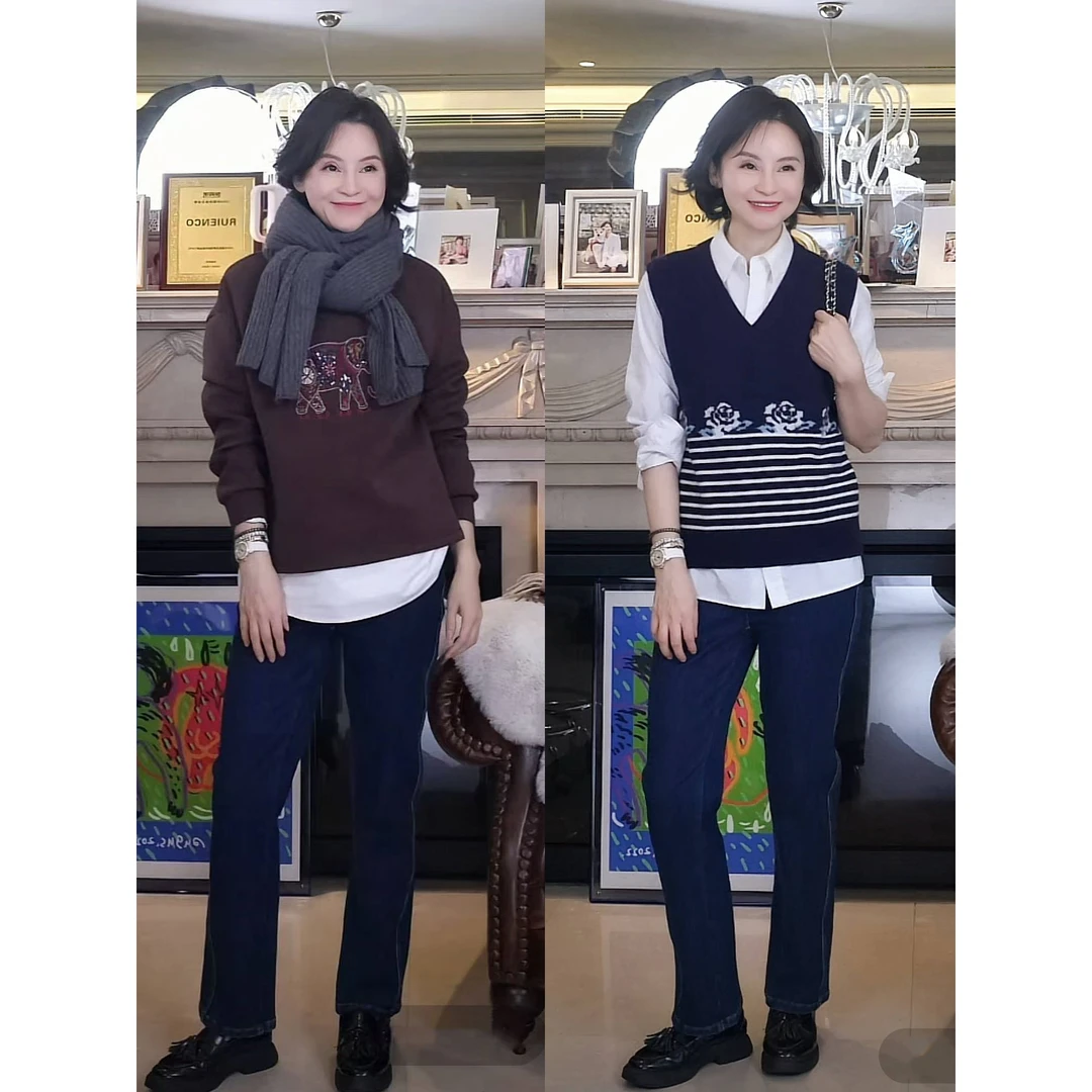 我是摩羯 360°弹牛仔裤 长绒棉美国进口AE车缝线YKK百搭抓绒裤子