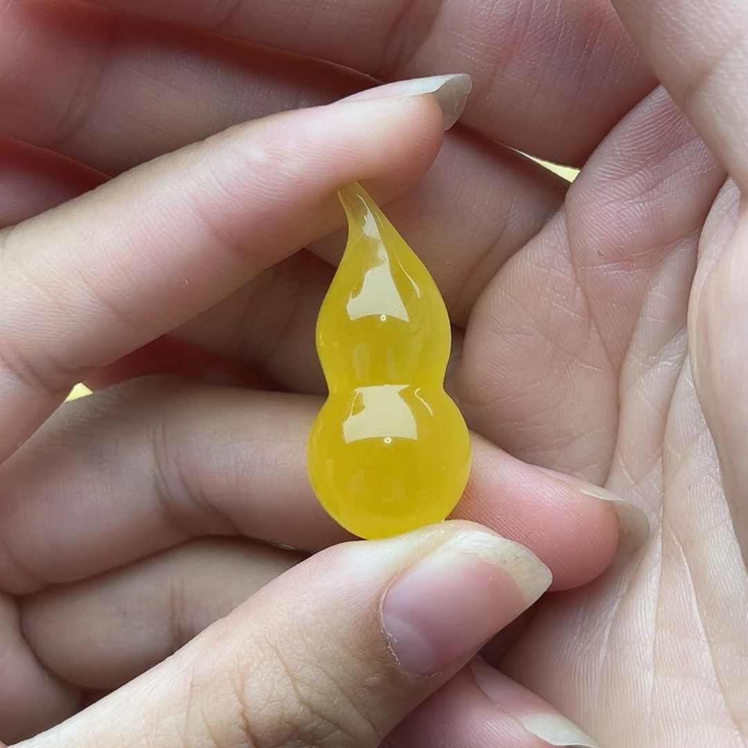 裸石琥珀未镶嵌蜜蜡葫芦梦
