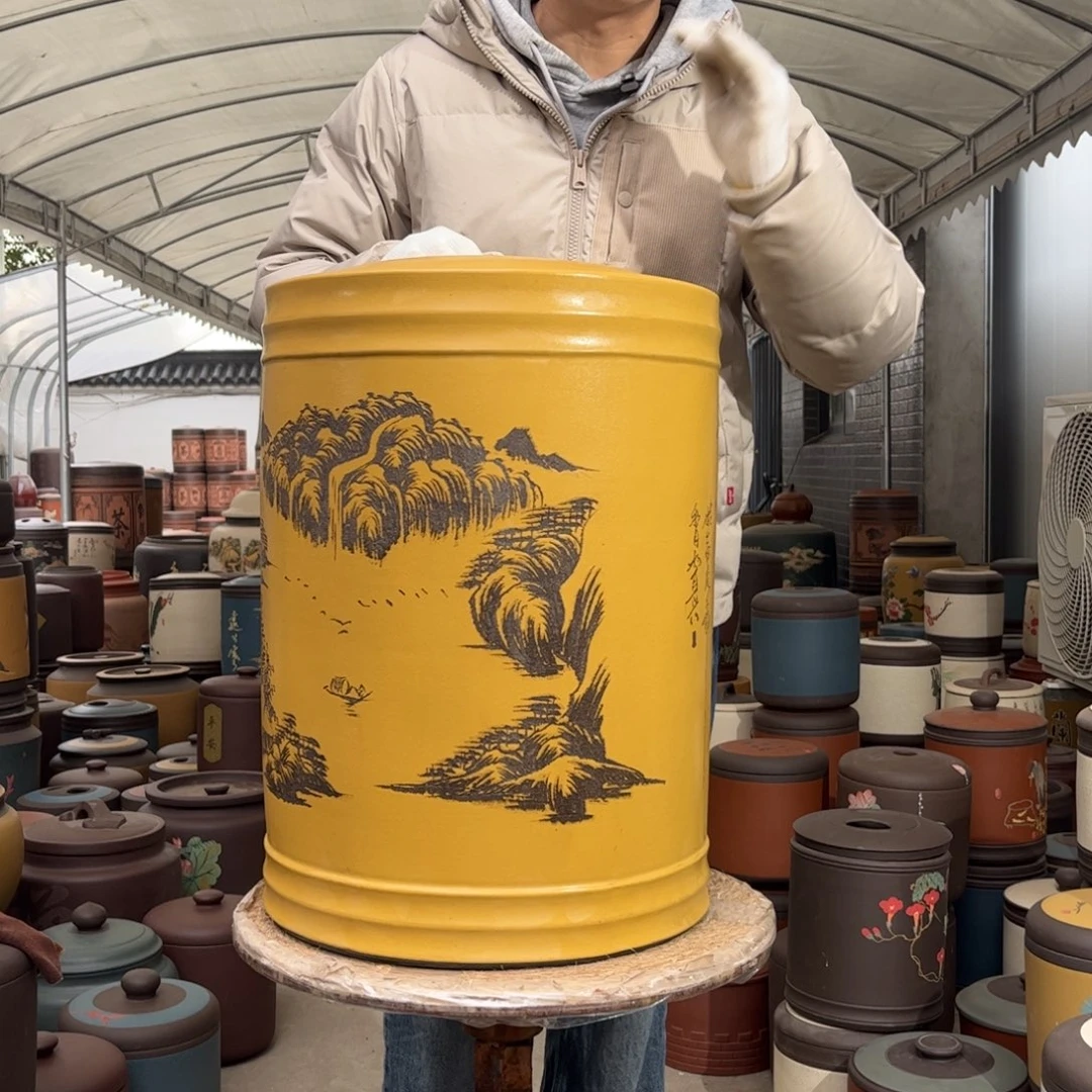 紫砂茶叶罐50 饼茶叶罐