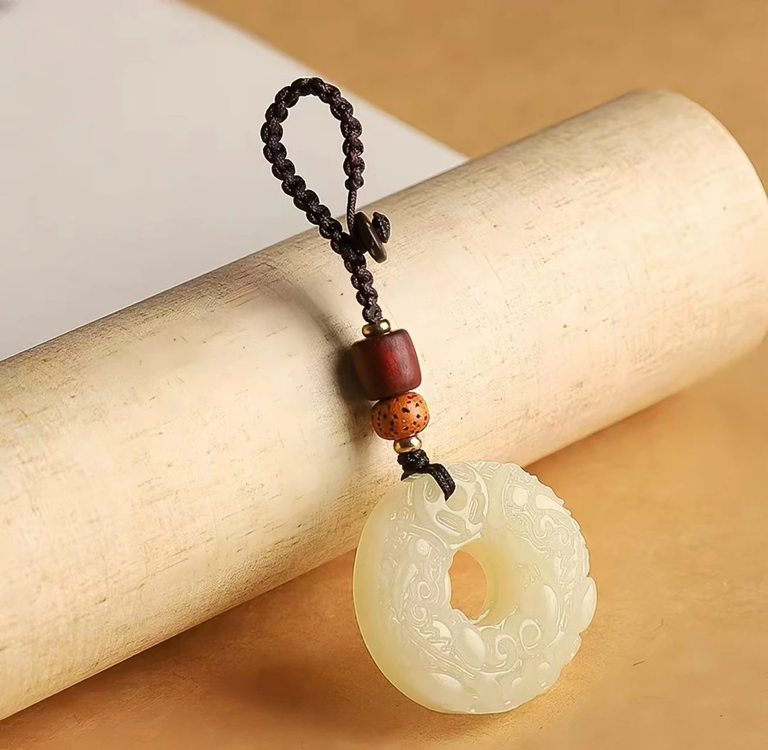 非金属珐琅项链 缅料平安扣时尚吊坠项链