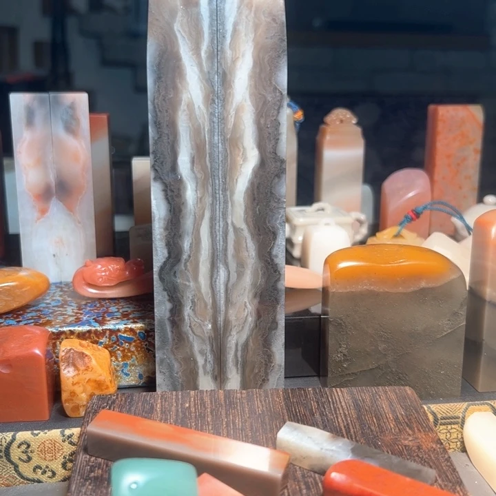 搬***头寿山石印石老挝石印石印章