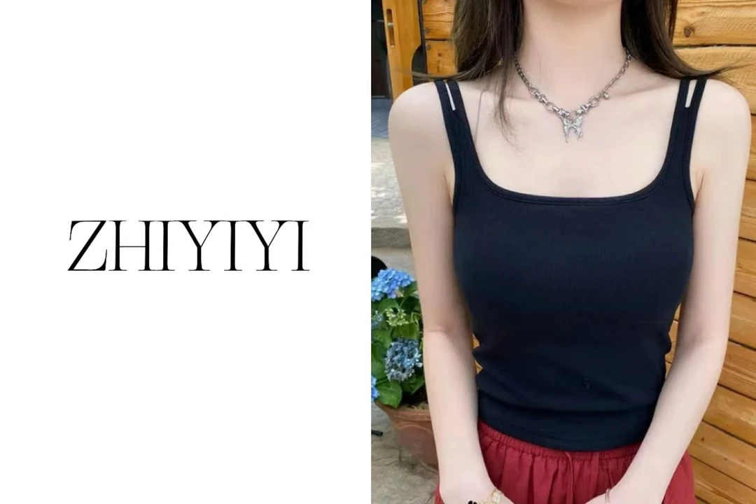 【ZHIYIYI】娟子推荐 6011款设计感修身内搭外穿带胸垫背心上衣