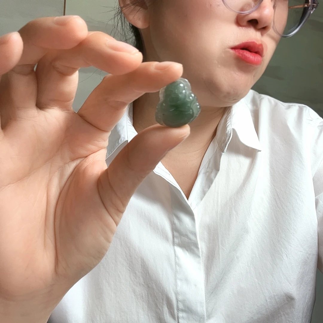 晶***晶翡翠未镶嵌颈饰夭然缅甸翡翠吊坠