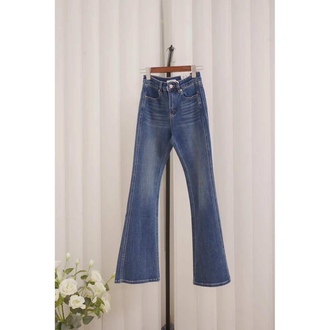 2025文哥工作室女秋季高定时尚设计气质休闲牛仔裤YZ-6008