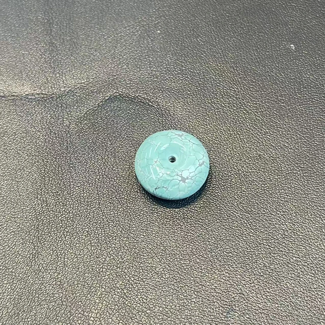 【曹掌柜精选】28 PM00054 绿松石平安扣-尺寸16mm