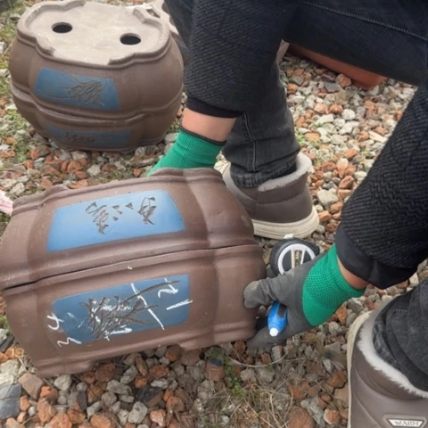 紫砂花盆紫砂花盆盆景盆栽瑕疵