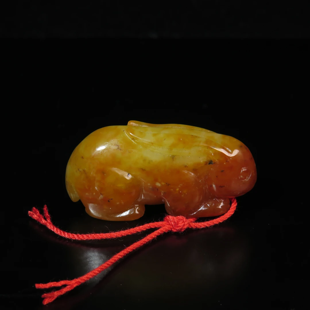 清代玉兔挂件/MZ086299/和田玉/民族文物