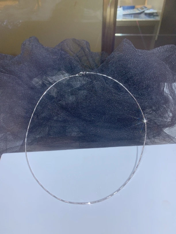 925银银制品 925银 进口闪花项圈