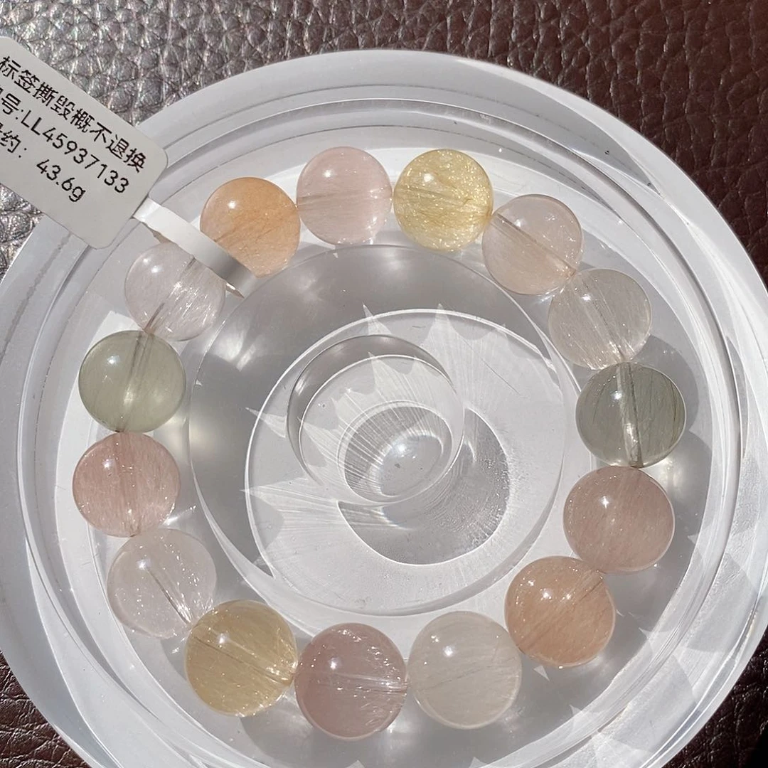 水晶手链未镶嵌F彩兔毛12.8