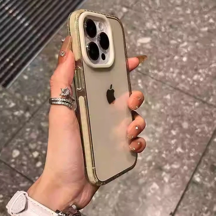 极简风ins高级感透明适用iPhone16Promax苹果15手机壳14软13/12