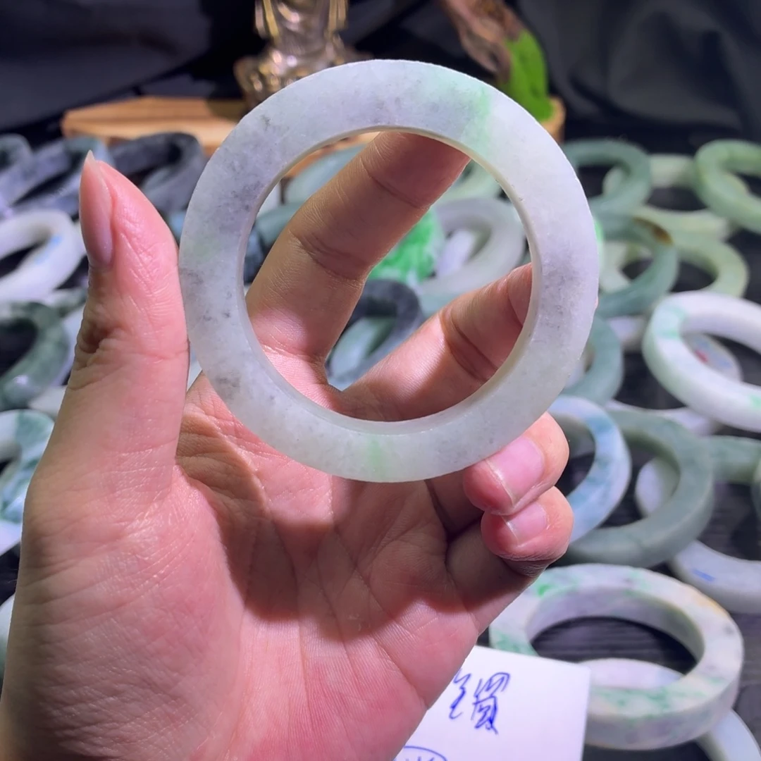 定制翡翠未镶嵌天然纹理随机，追求完美者慎拍