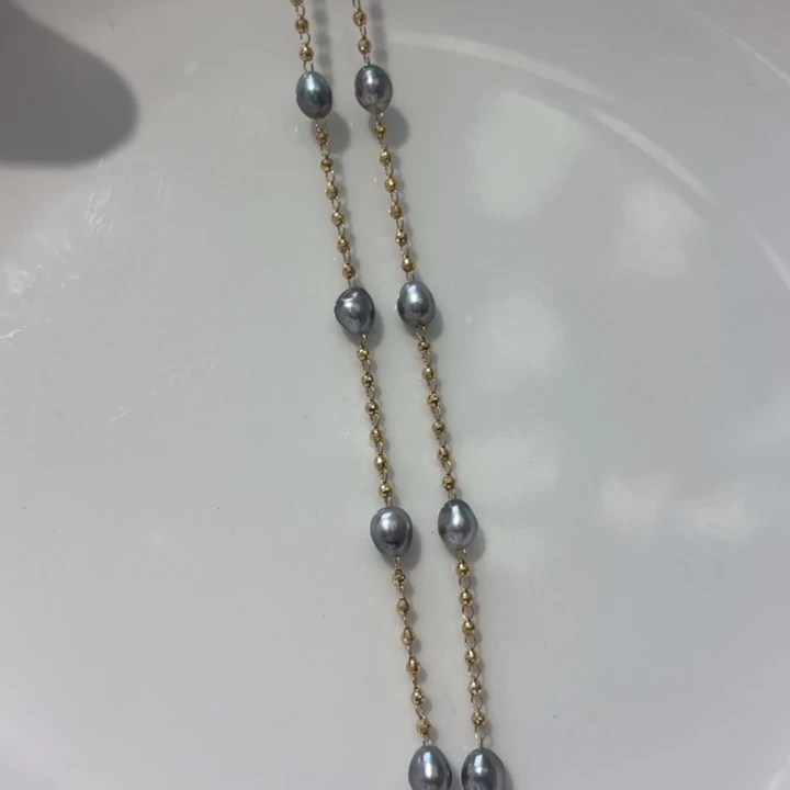 18K金镶嵌海水珍珠颈饰