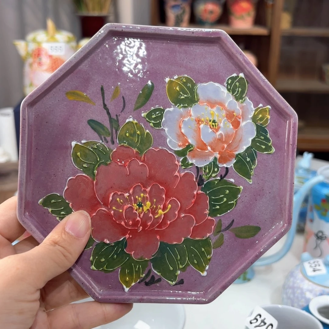 景德镇手绘高温釉下彩陶瓷茶具