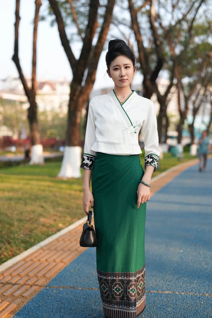 玉家人曼翠-女装气质日常民族服装 傣装民族风复古泼水节套装