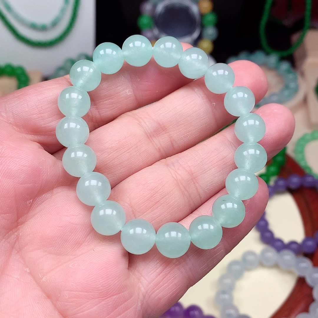 翡翠未镶嵌颈饰卡10翡翠珠链男女款07