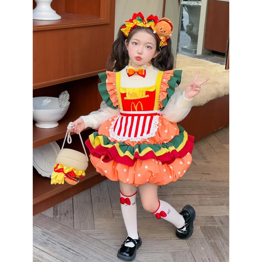 洛丽塔女童公主裙秋冬2025新款洋气儿童蓬蓬裙子小女孩生日连衣裙