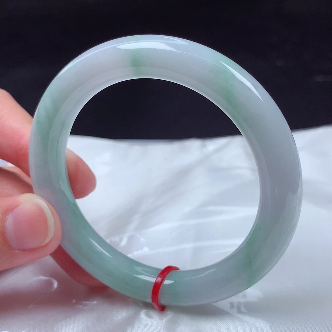 翡翠未镶嵌手镯54圆条y562416