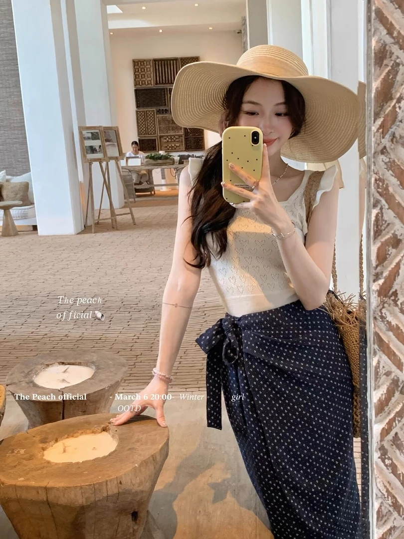 夏日绝美穿搭针织背心套装裙女2025超火小个子一整套高级感两件套