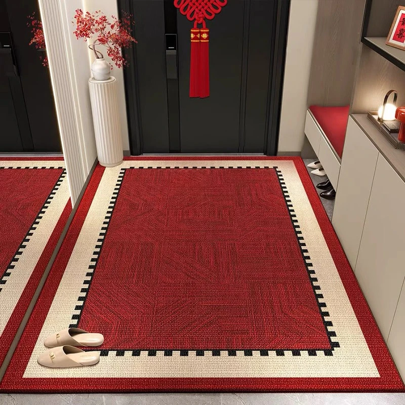 【红色亚麻】入户门地垫家用地垫防滑垫卫生间脚垫吸水防滑地垫玄关