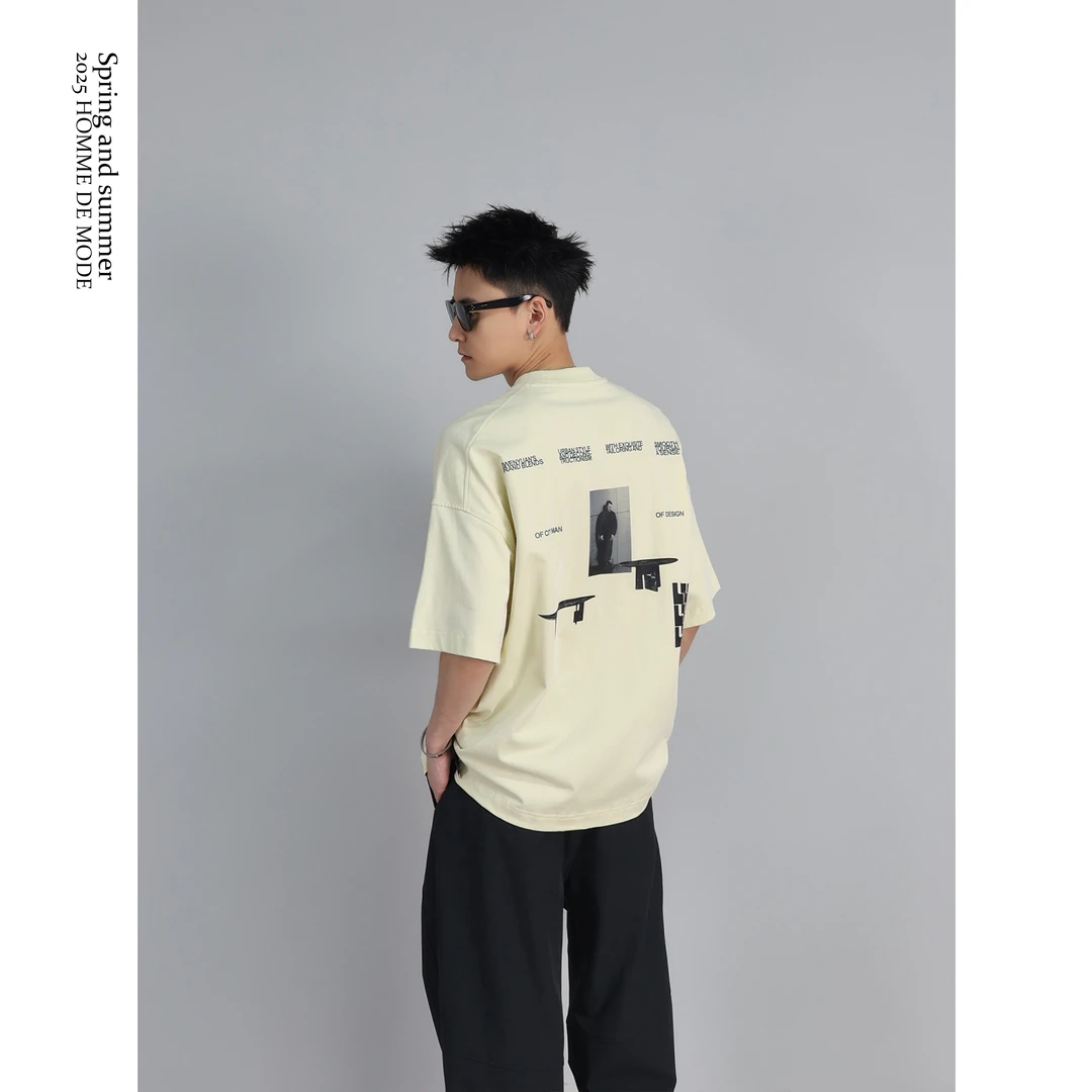 鸡哥哥 25S/S “北欧家居”主题TEE 300g喷墨印花工艺阔版短袖
