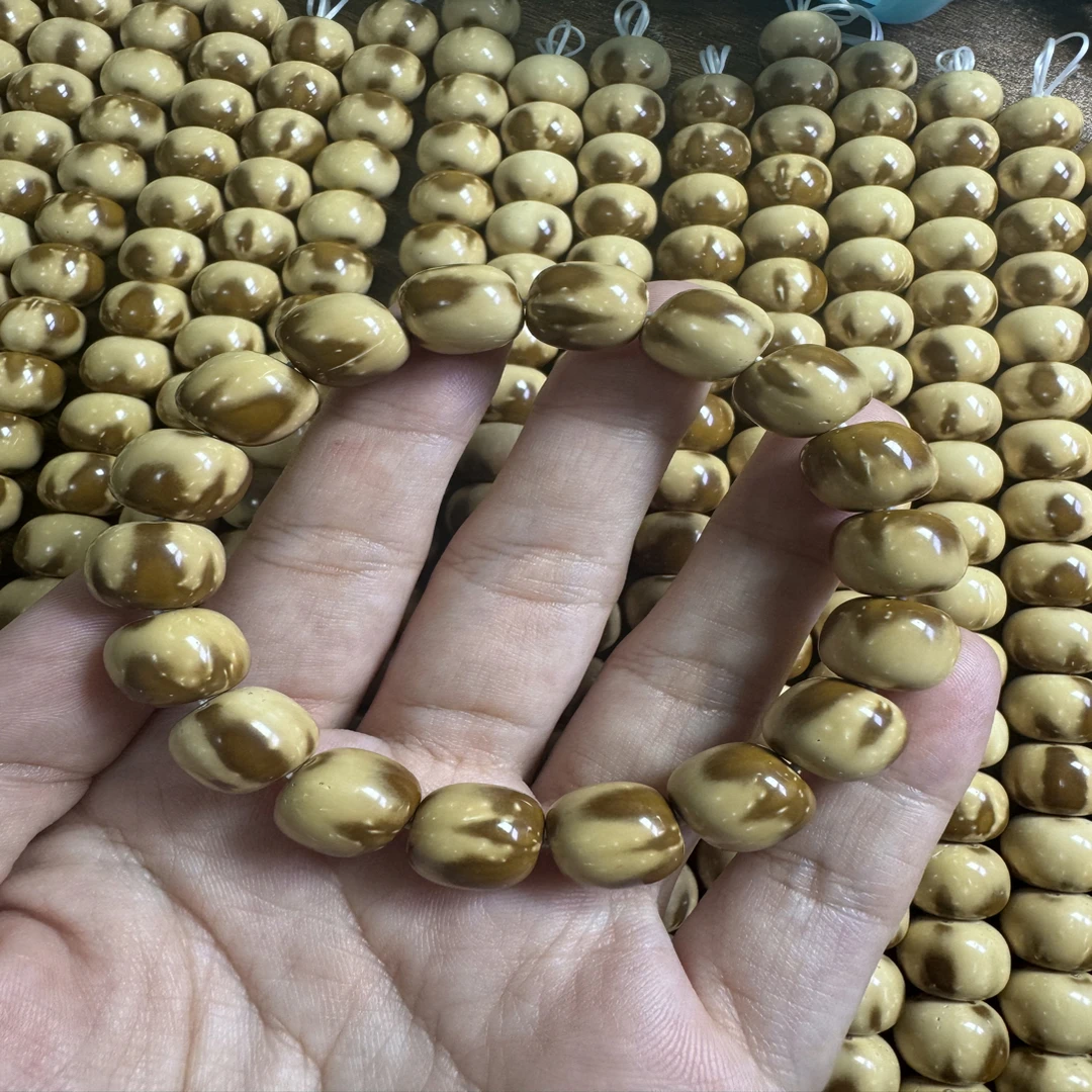 精品紫金鼠12*11mm半实心花皮老型文玩手串