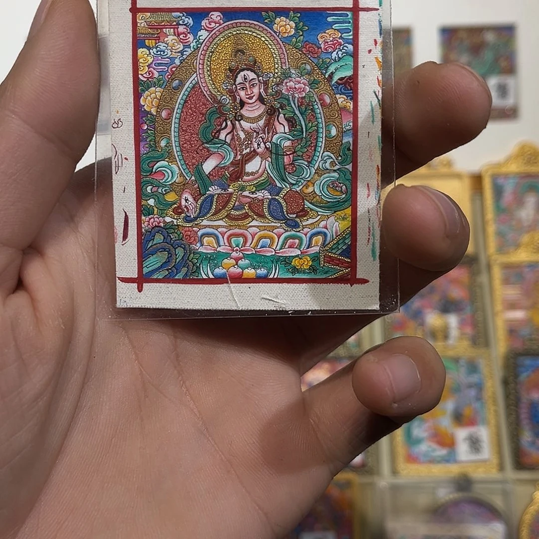 三***羊吊坠青海热贡纯手绘白度